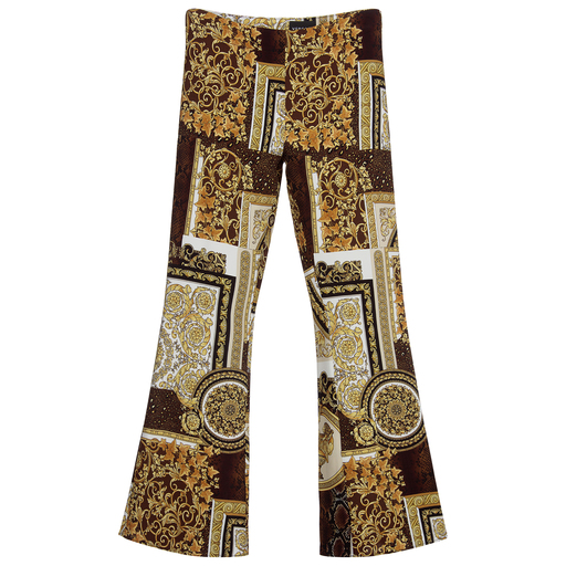 Versace-Teen Gold & Brown Trousers  | Childrensalon Outlet