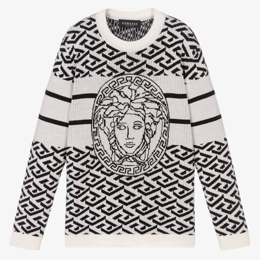 Versace-Teen Medusa Wool Sweater | Childrensalon Outlet