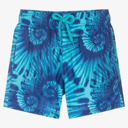 Vilebrequin-Boys Blue Nautilus Swim Shorts | Childrensalon Outlet