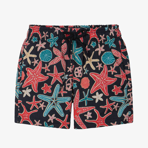 Vilebrequin-Boys Blue Starfish Print Swim Shorts | Childrensalon Outlet