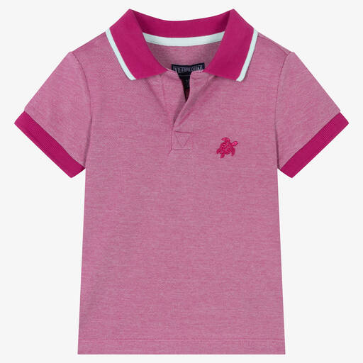 Vilebrequin-Boys Purple Organic Cotton Polo Shirt | Childrensalon Outlet