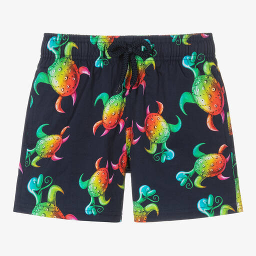 Vilebrequin-Navy Blue Turtle Swim Shorts | Childrensalon Outlet