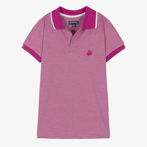 Vilebrequin-Teen Boys Purple Logo Polo Shirt | Childrensalon Outlet