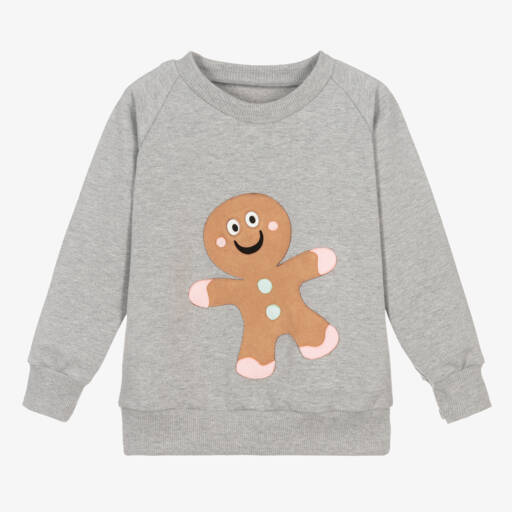 Wauw Capow-Boys Grey Gingerbread Jumper | Childrensalon Outlet