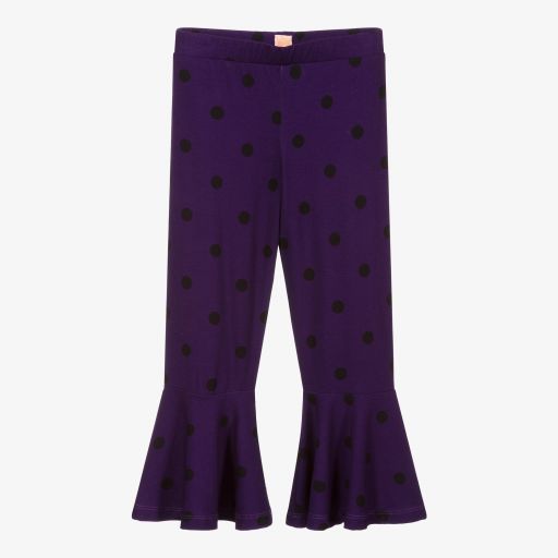 Wauw Capow-Dark Purple Flared Trousers | Childrensalon Outlet