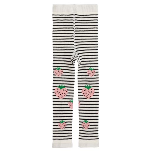 Wauw Capow-Ivory & Black Striped Leggings | Childrensalon Outlet
