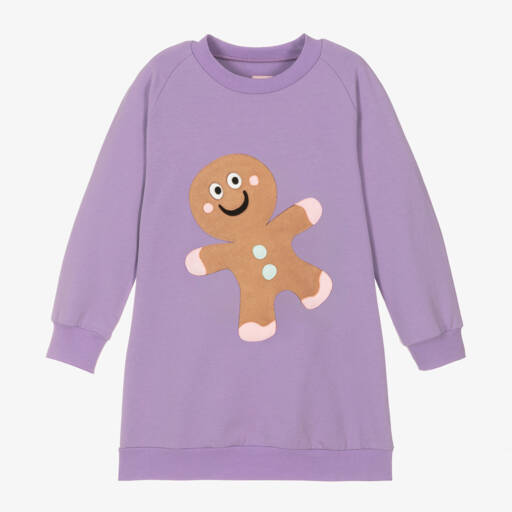 Wauw Capow-Girls Lavender Gingerbread Dress | Childrensalon Outlet