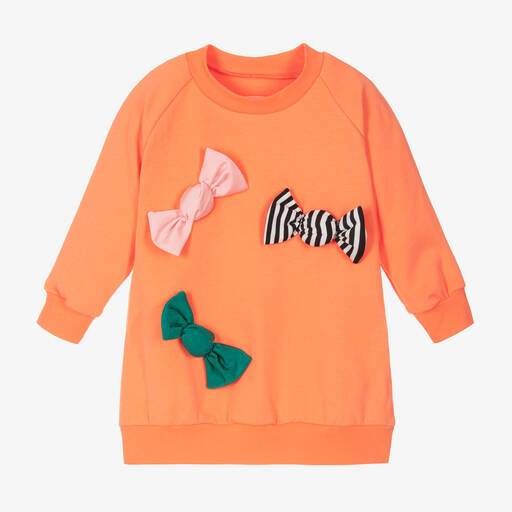 Wauw Capow-Oranges Baumwoll-Sweatshirtkleid | Childrensalon Outlet