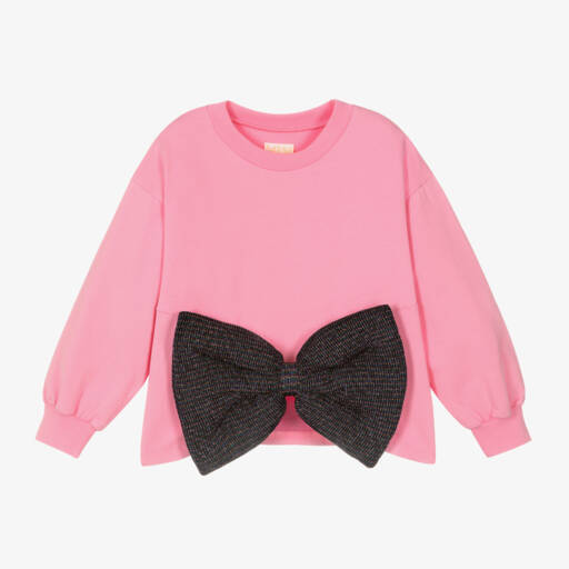 Wauw Capow-Girls Organic Cotton Bow Top | Childrensalon Outlet