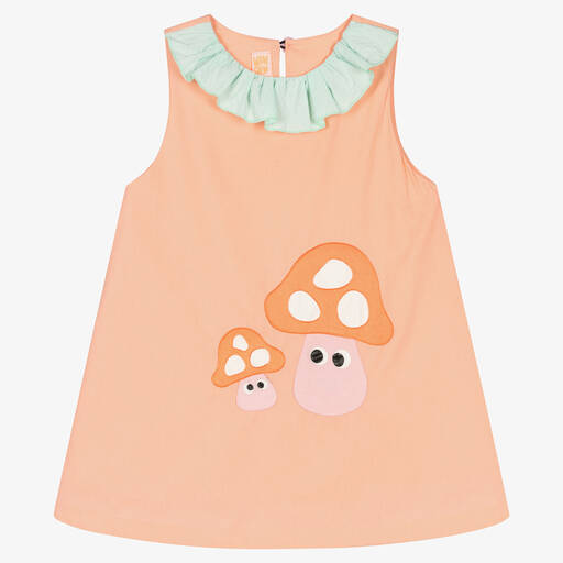 Wauw Capow-Girls Pink Sleeveless Mushroom Dress | Childrensalon Outlet