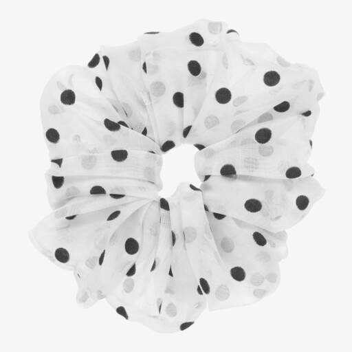 Wauw Capow-Girls Snowy Spot Organza Scrunchie | Childrensalon Outlet