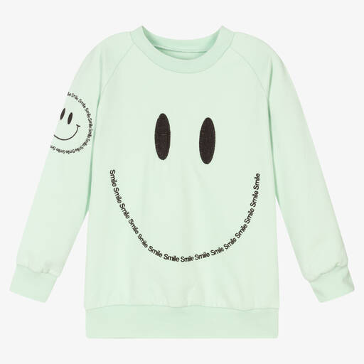 Wauw Capow-Grünes Smile Sweatshirt | Childrensalon Outlet