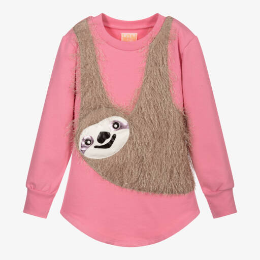 Wauw Capow-Pink Organic Cotton Dress | Childrensalon Outlet