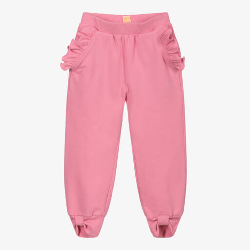 Wauw Capow-Pink Organic Cotton Joggers | Childrensalon Outlet