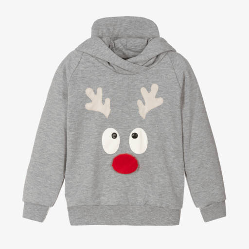 Wauw Capow-Свитшот серый с оленем для мальчиков | Childrensalon Outlet