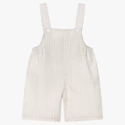 Wedoble-Baby Boys Grey Dungaree Shorts | Childrensalon Outlet