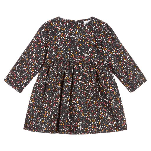Wedoble-Baby Girls Black Cotton Dress | Childrensalon Outlet