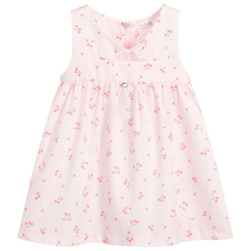 Wedoble-Baby Girls Pink Cotton Dress | Childrensalon Outlet