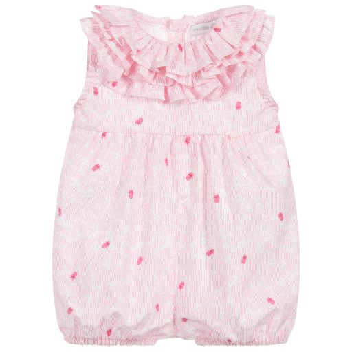 Wedoble-Baby Girls Pink Cotton Shortie | Childrensalon Outlet