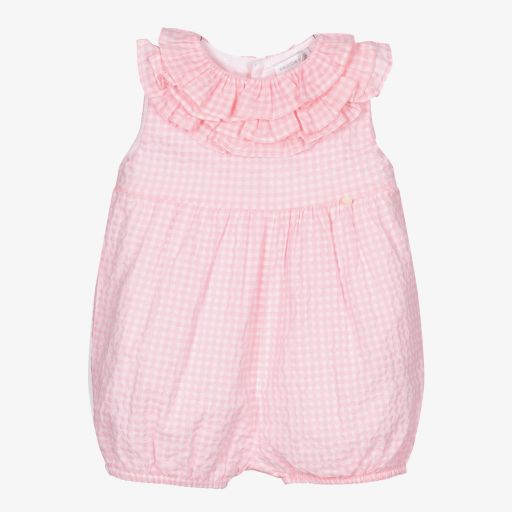 Wedoble-Baby Girls Pink Cotton Shortie | Childrensalon Outlet