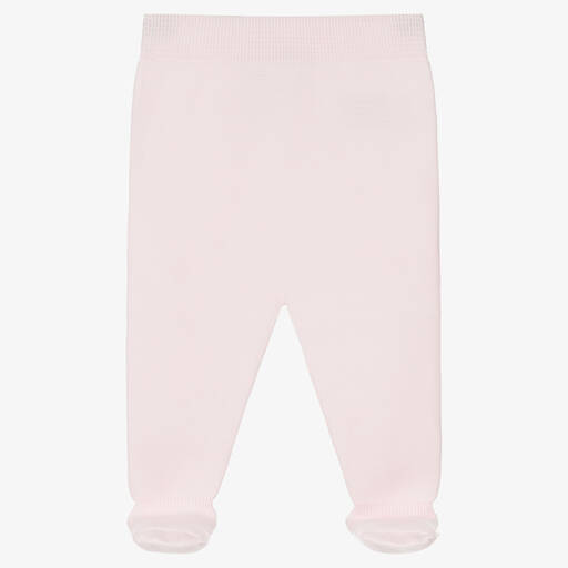 Wedoble-Baby Girls Pink Knit Trousers | Childrensalon Outlet