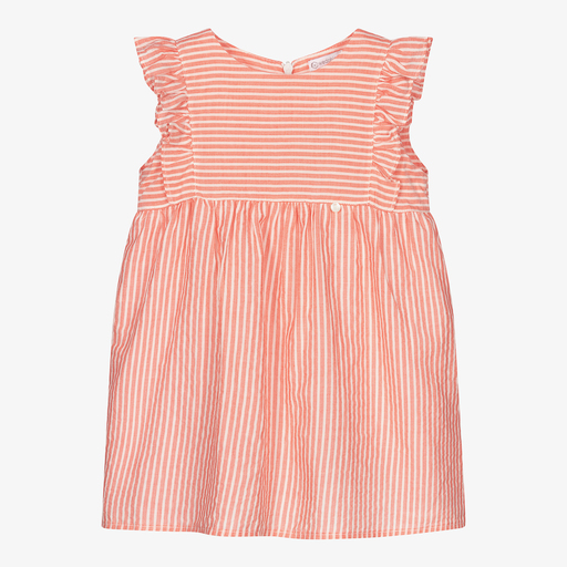 Wedoble-Baby Girls Red Cotton Dress | Childrensalon Outlet