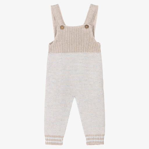 Wedoble-Beige Knitted Dungarees | Childrensalon Outlet