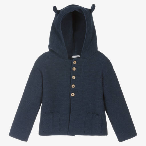 Wedoble-Boys Blue Hooded Cardian | Childrensalon Outlet