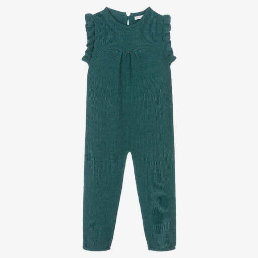 Wedoble-Girls Green Wool Jumpsuit | Childrensalon Outlet