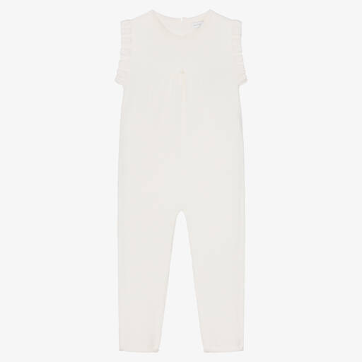 Wedoble-Girls Ivory Wool Jumpsuit | Childrensalon Outlet