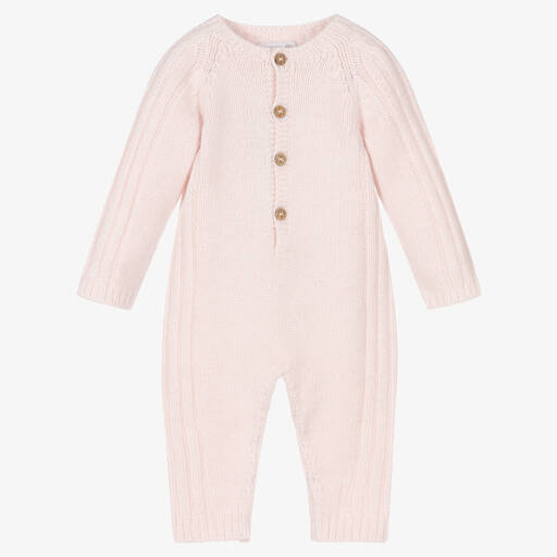 Wedoble-Girls Pink Knitted Babysuit | Childrensalon Outlet