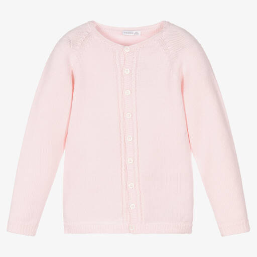 Wedoble-Girls Pink Wool Cardigan | Childrensalon Outlet