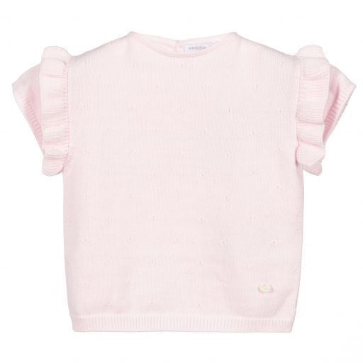 Wedoble-Girls Pink Wool Knit Sweater | Childrensalon Outlet