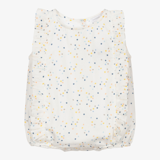 Wedoble-Ivory Cotton Baby Shortie | Childrensalon Outlet