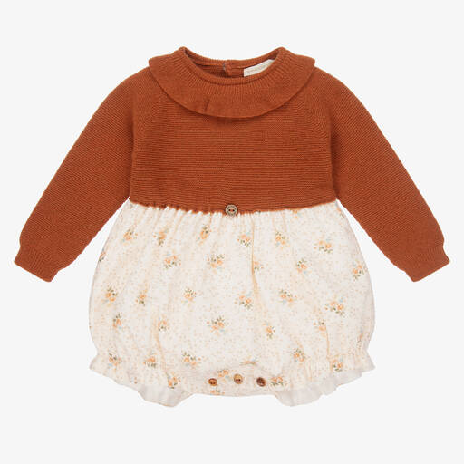 Wedoble-Orange & Ivory Wool Shortie | Childrensalon Outlet