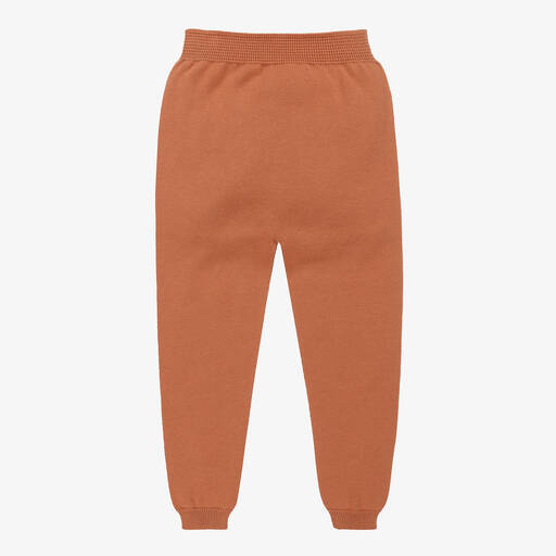 Wedoble-Orange Organic Cotton Knit Trousers | Childrensalon Outlet
