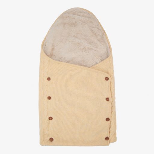 Wedoble-Yellow Knit Baby Nest (87cm) | Childrensalon Outlet