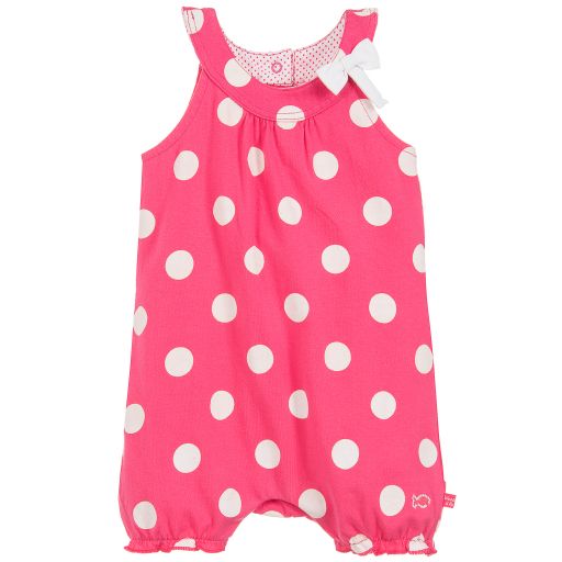 Week-end à la mer-Baby Girls Pink Cotton Shortie | Childrensalon Outlet