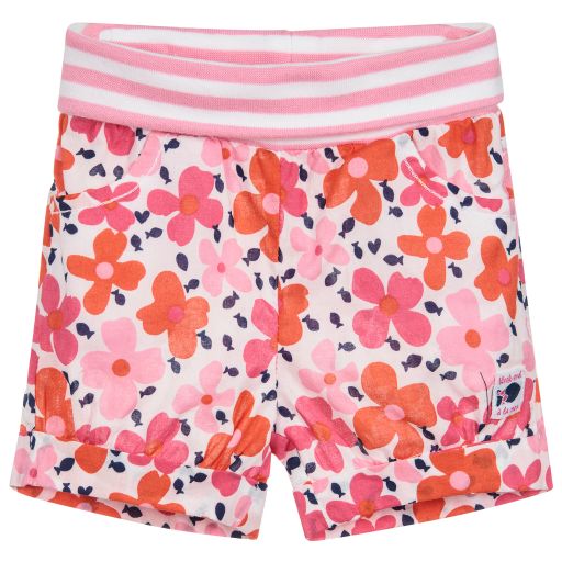 Week-end à la mer-Baby Girls Pink Cotton Shorts | Childrensalon Outlet
