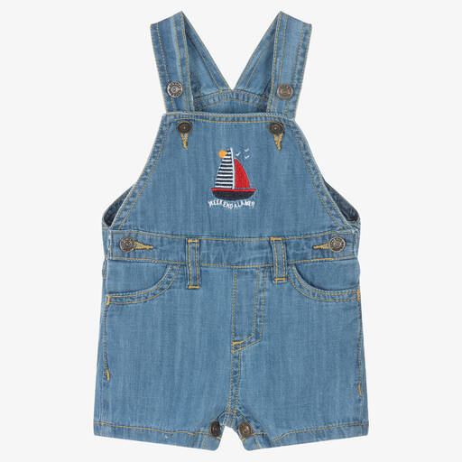 Week-end à la mer-Blaue Baby-Baumwoll-Denim-Latzhose | Childrensalon Outlet