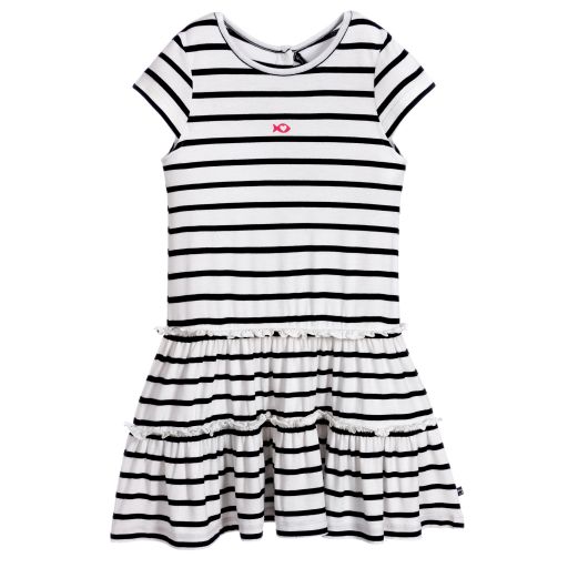 Week-end à la mer-Blue & White Striped Dress  | Childrensalon Outlet
