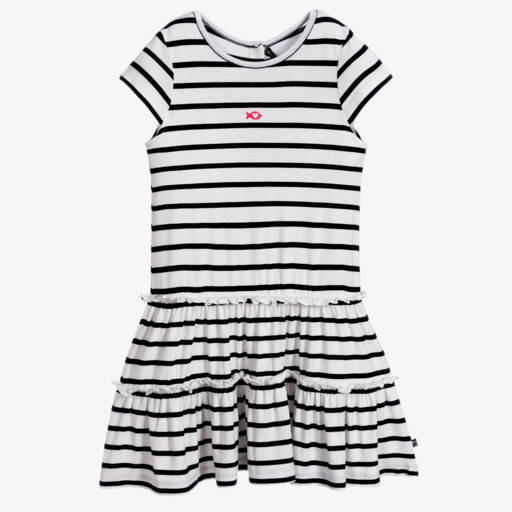 Week-end à la mer-فستان قطن مقلم لون كحلي و أبيض | Childrensalon Outlet