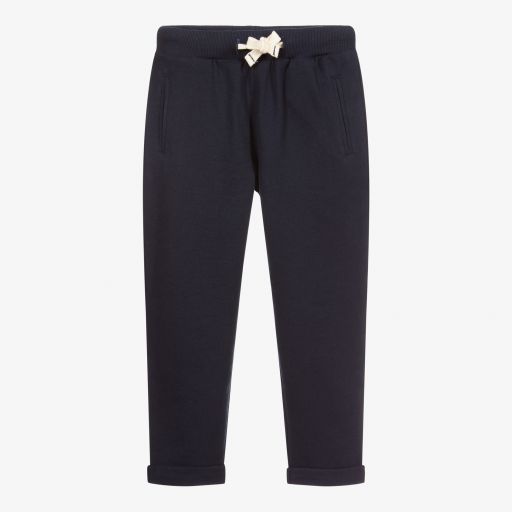 Week-end à la mer-Boys Blue Cotton Joggers | Childrensalon Outlet