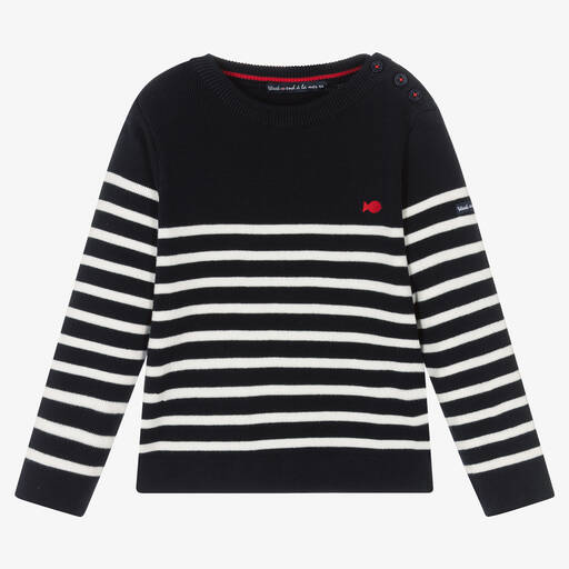 Week-end à la mer-Boys Breton Stripe Sweater | Childrensalon Outlet