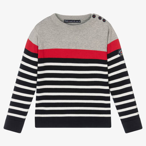 Week-end à la mer-Boys Breton Stripe Sweater | Childrensalon Outlet