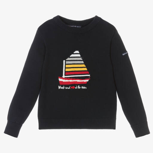 Week-end à la mer-Boys Cotton Knitted Sweater | Childrensalon Outlet