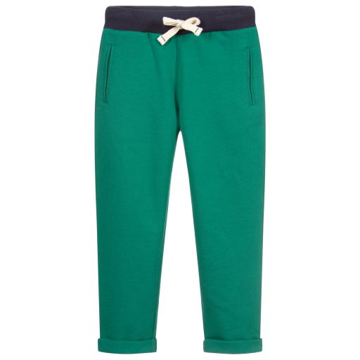 Week-end à la mer-Boys Green Cotton Joggers | Childrensalon Outlet