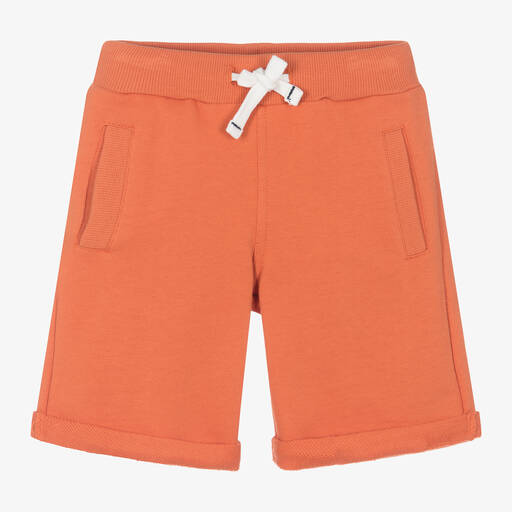 Week-end à la mer-Boys Orange Cotton Jersey Shorts | Childrensalon Outlet