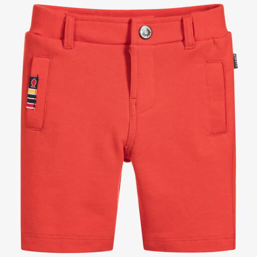 Week-end à la mer-Boys Orange Jersey Shorts | Childrensalon Outlet