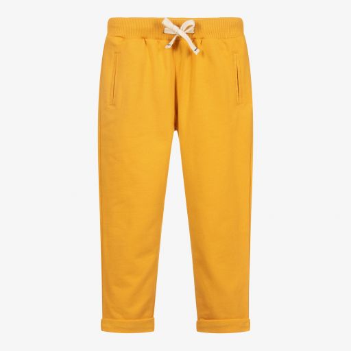 Week-end à la mer-Boys Yellow Cotton Joggers | Childrensalon Outlet